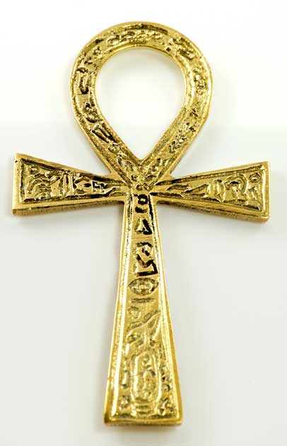 Ankh brass 2 3/8" x4 " - Click Image to Close