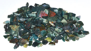 1 lb Bloodstone tumbled chips 3-5mm