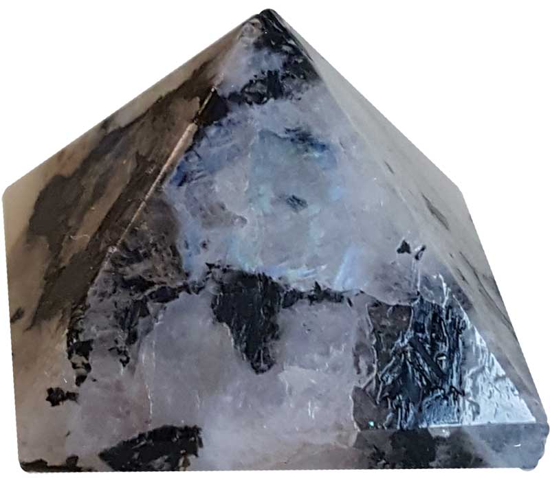 25-30mm Moonstone Rainbow pyramid - Click Image to Close