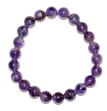 8mm Amethyst bracelet - Click Image to Close