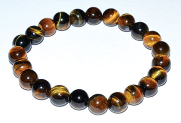 8mm Tiger Eye bracelet - Click Image to Close