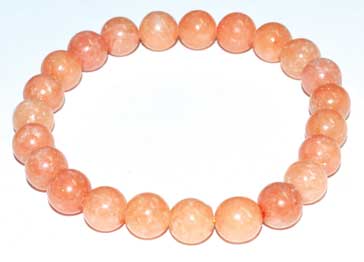 8mm Calcite, Peach bracelet - Click Image to Close