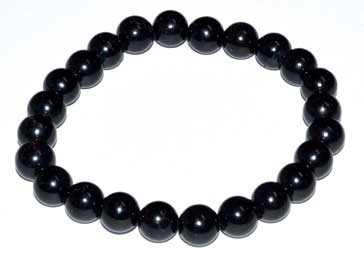 8mm Tourmaline, Black - Click Image to Close