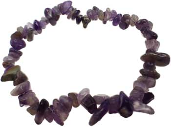 Amethyst chip bracelet