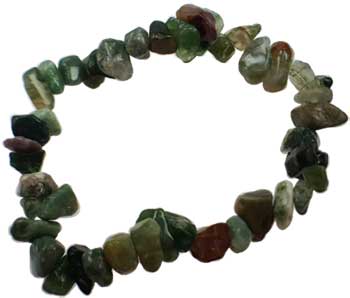 Bloodstone chip bracelet - Click Image to Close