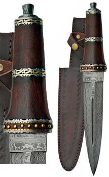 Dirk Wood Damascus athame