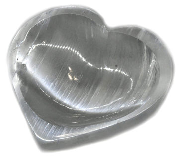 4" Selenite Heart bowl