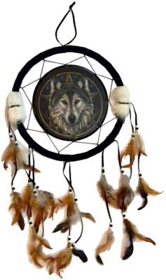 Wolf dream catcher - Click Image to Close