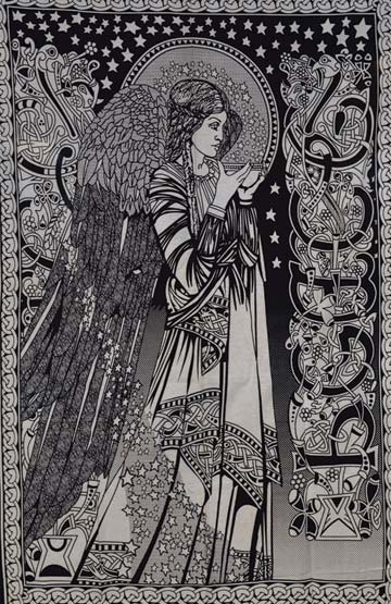 54" x 86" Peace Angel black/white - Click Image to Close